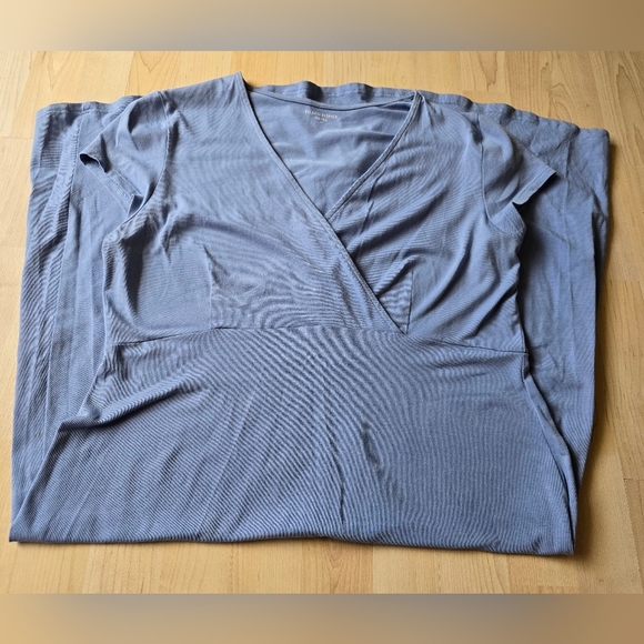 Eileen Fisher Cotton Jersey Stretch Empire Waist Hi Low Dress Size Medium - Picture 1 of 12